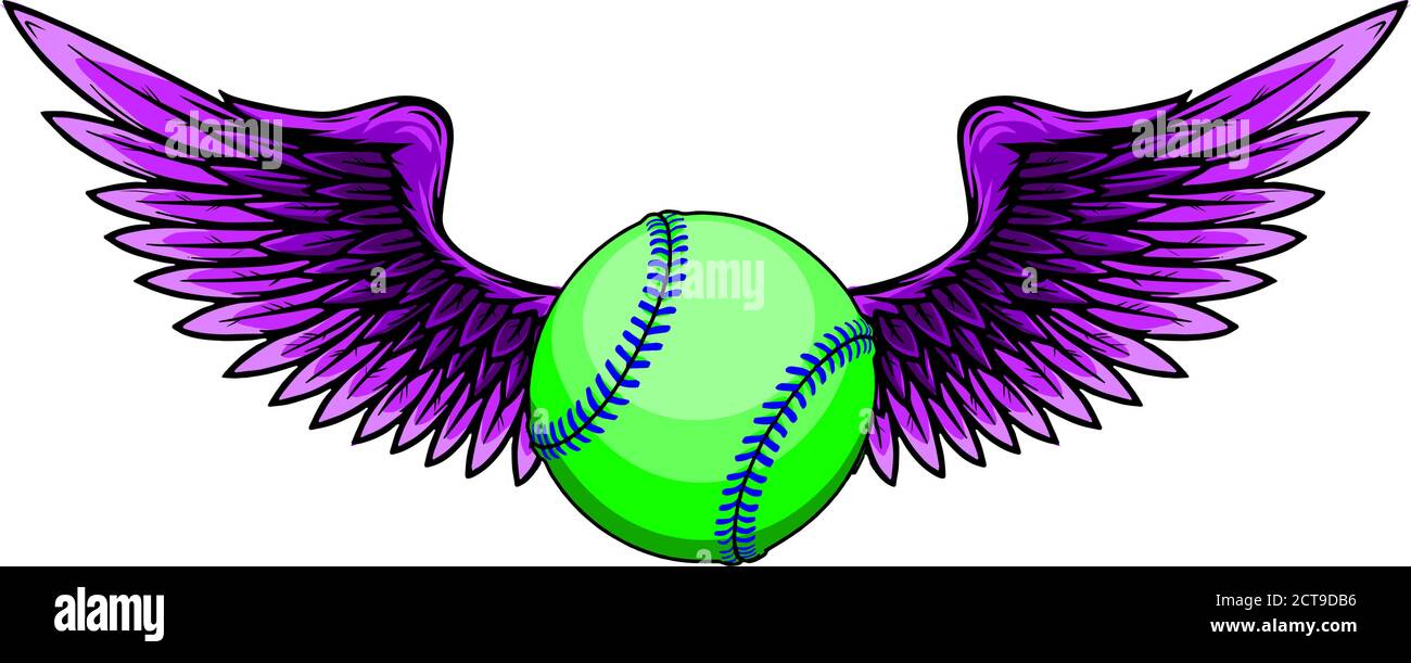 Baseball Ball Design Element Vector Drawing ilustration Stock Vector