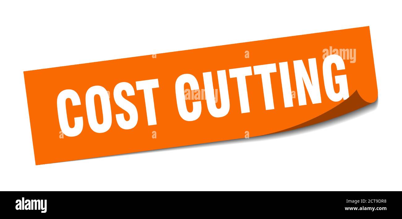 cost cutting sticker. square isolated peeler sign. label Stock Vector ...