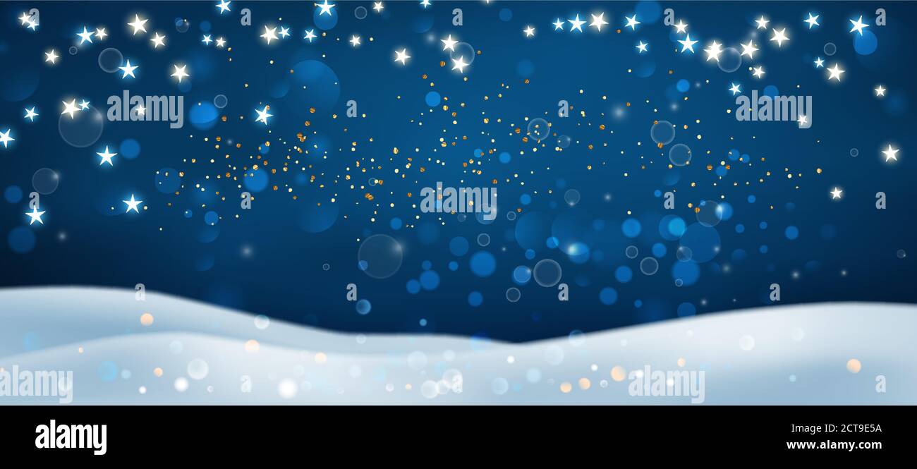Snow Winter Landscape Stock Vector