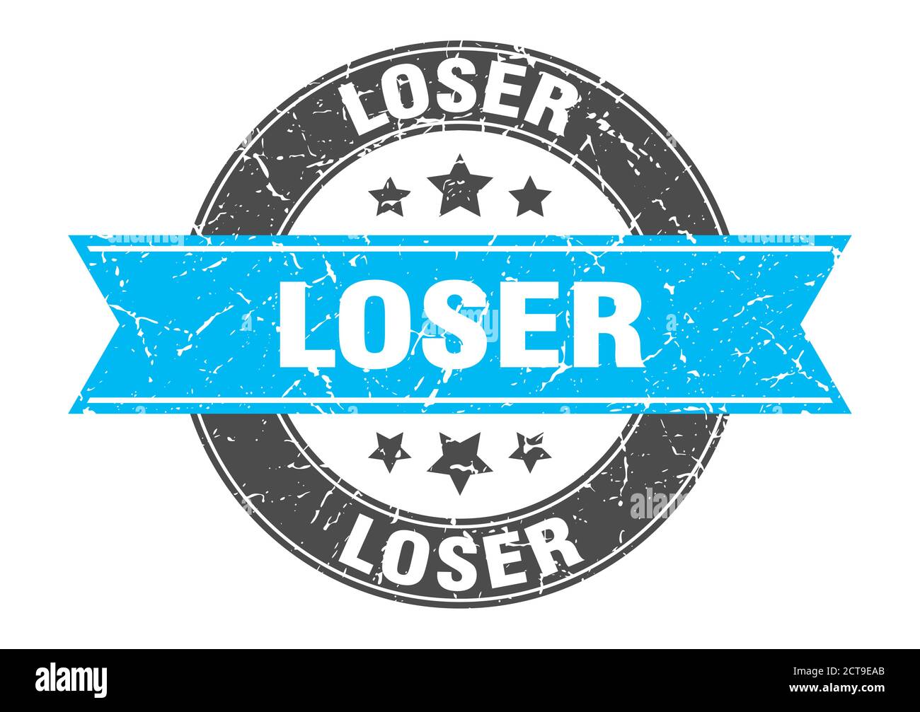 loser round stamp with ribbon. sign. label Stock Vector Image & Art - Alamy
