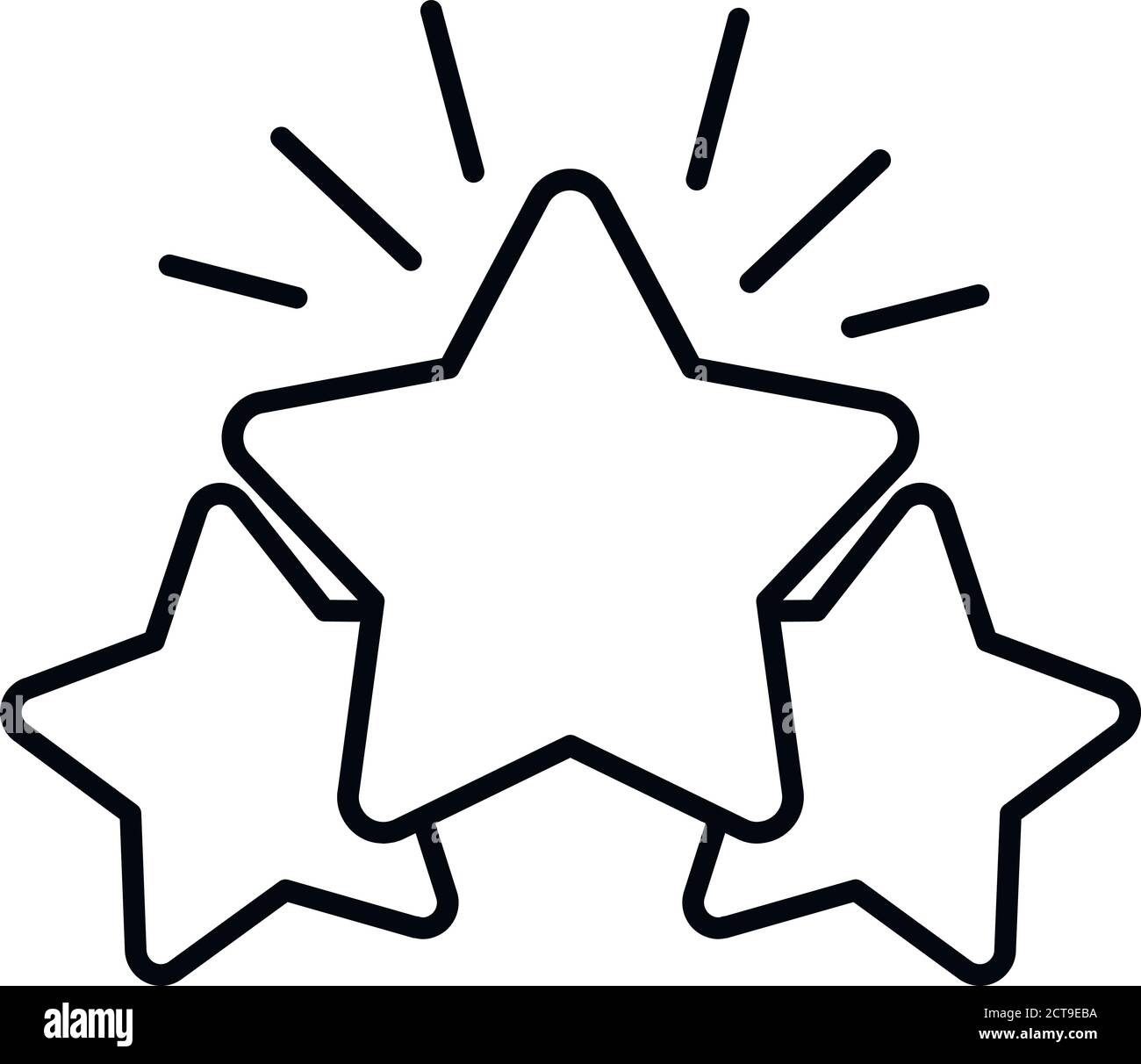 Shiny star reputation icon. Outline shiny star reputation vector icon ...