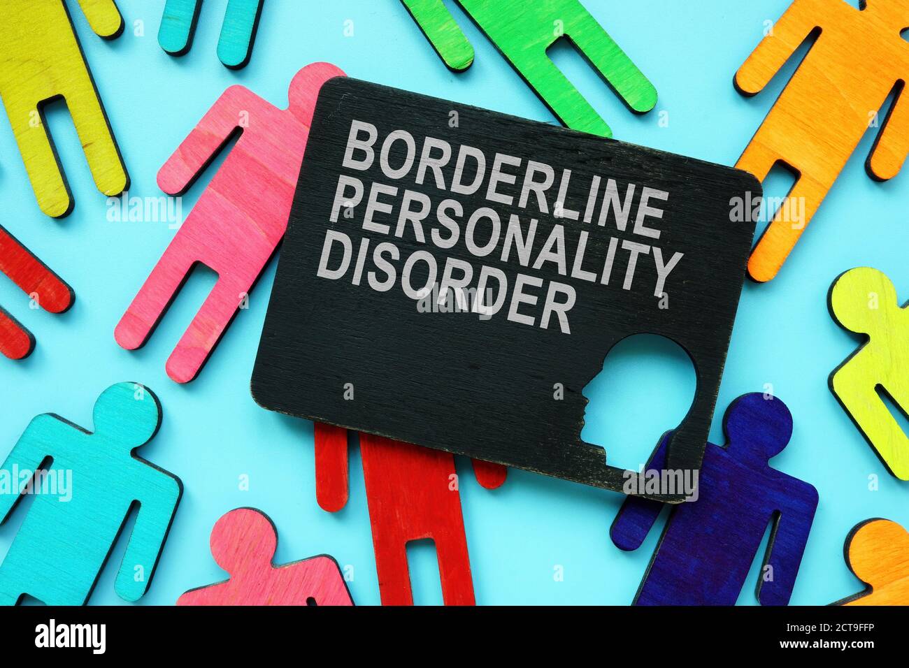 Plate with Borderline Personality Disorder BPD words. Stock Photo