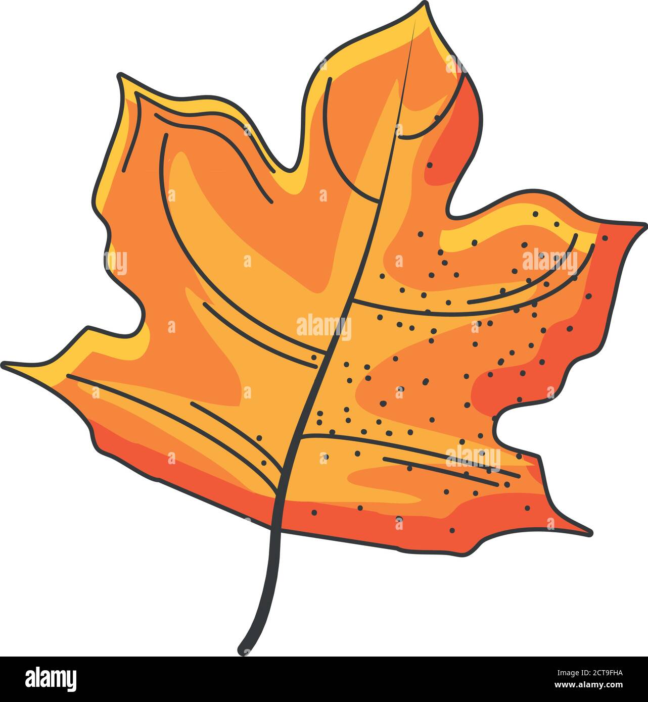 autumn leaf, maple on white background vector illustration design Stock ...