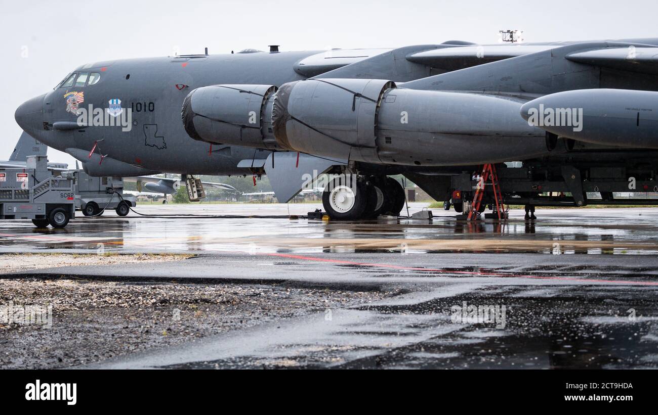 B-52H Stratofortress sits on the flight line during a readiness ...