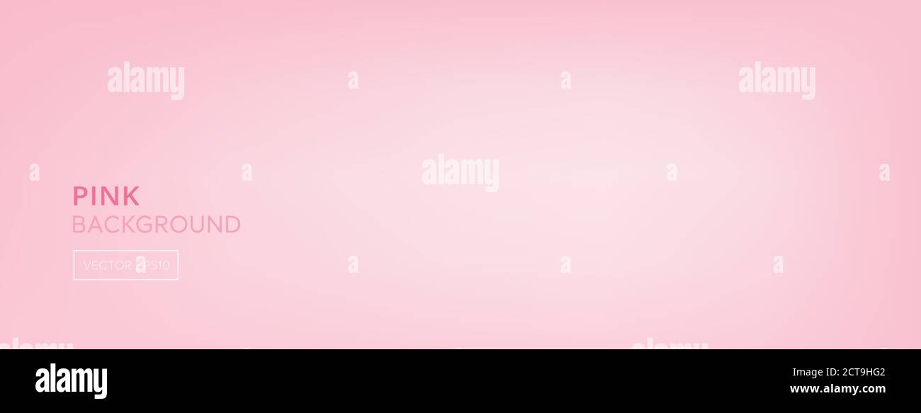 Simple abstract gradient pastel light pink banner background Stock Vector