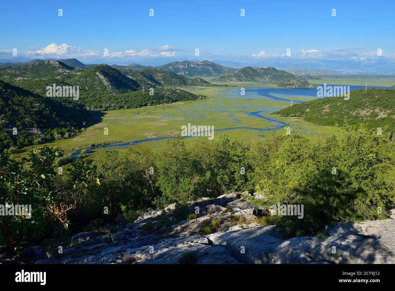 Montenegro, Crna Gora, over Skadar Lake National Park Stock Photo