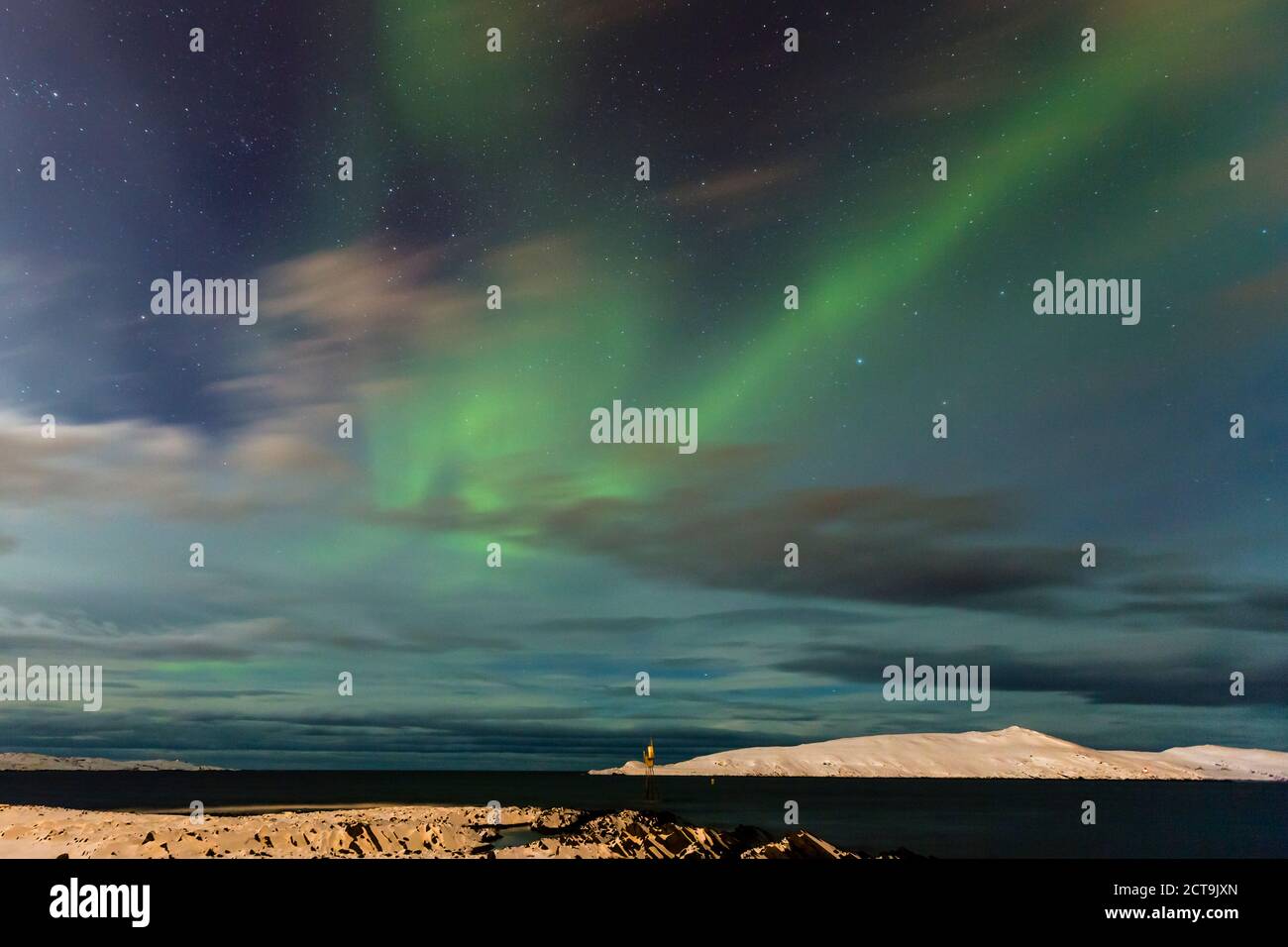 Aurora borealis in Norway near Varangerfjord Stock Photo - Alamy