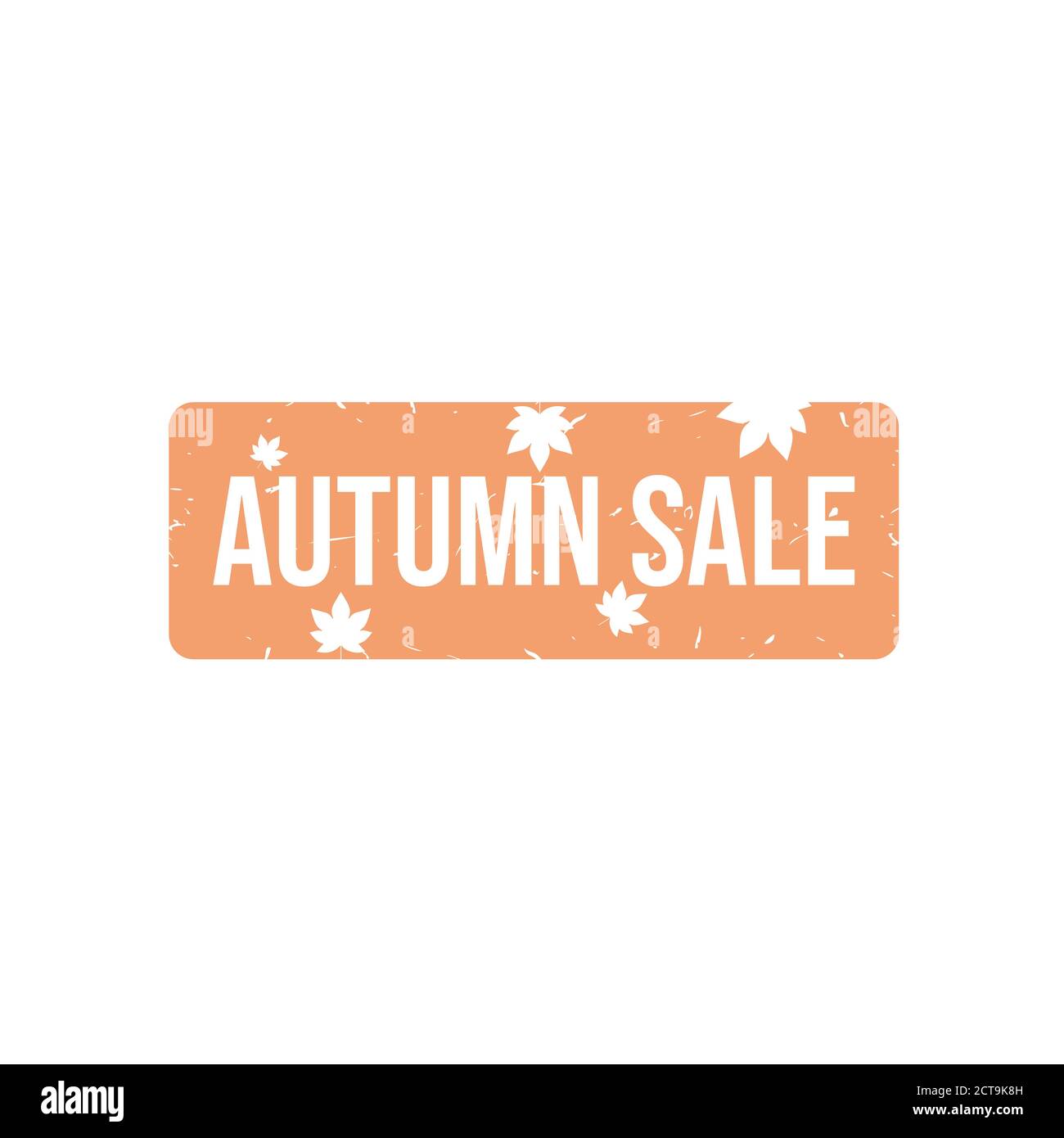 Sale seasonal autumn rubber stamp sketch. Vector seal promo autumn sale fall, banner promotion texture rubber stamp illustration. Autumnal shopping ad Stock Vector