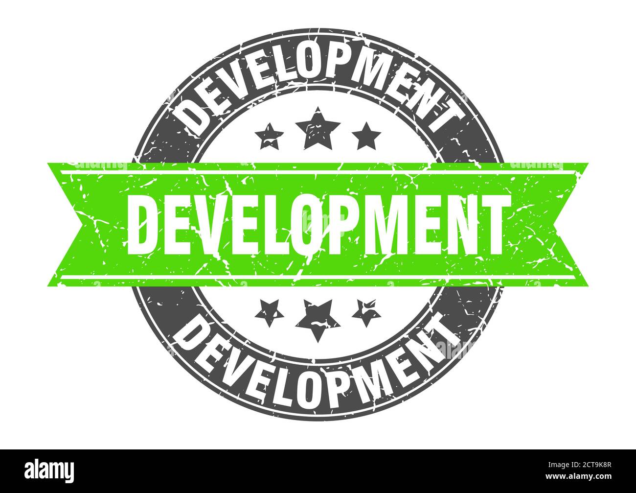 development round stamp with ribbon. sign. label Stock Vector Image ...
