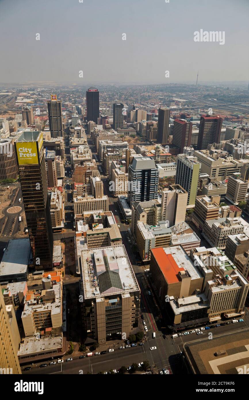 South Africa, Johannesburg, Overview of downtown Stock Photo Alamy