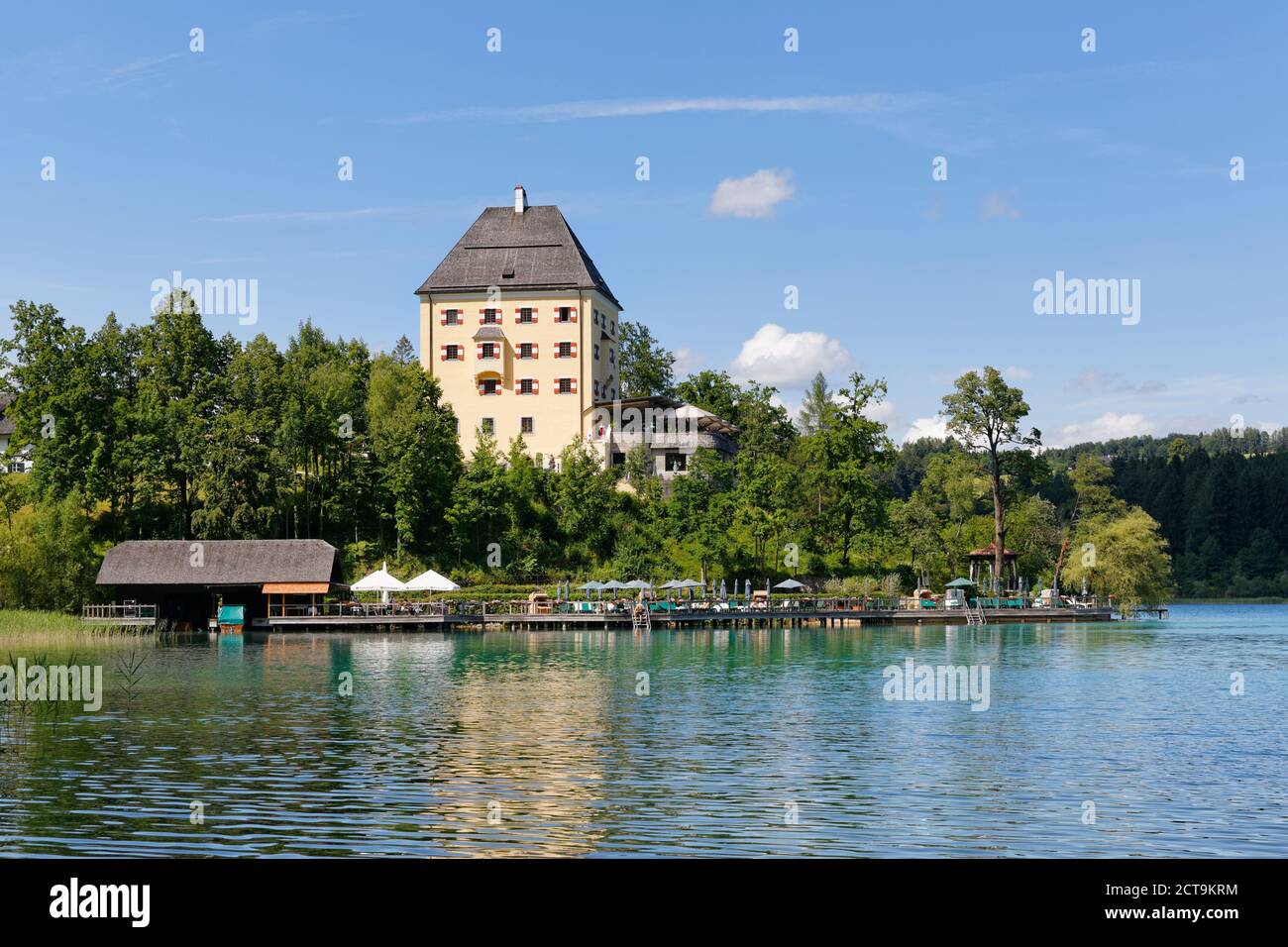 Austria, Salzburg State, Fuschlsee Lake, Fuschl am See, Fuschl Castle Stock Photo