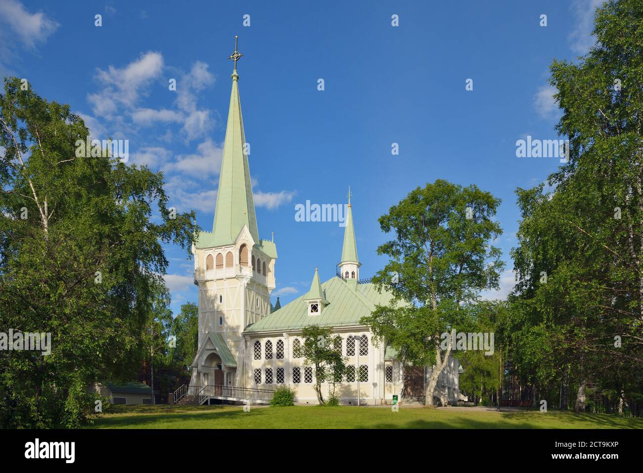 Sweden, Jokkmokk, Wood church Stock Photo
