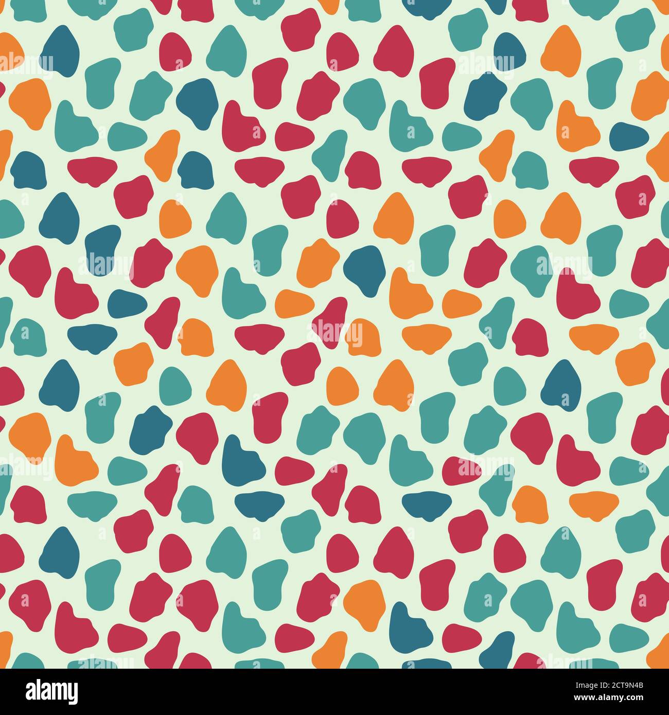 Abstract vector pattern with random colorful spots. Seamless pattern for print textile Stock Vector