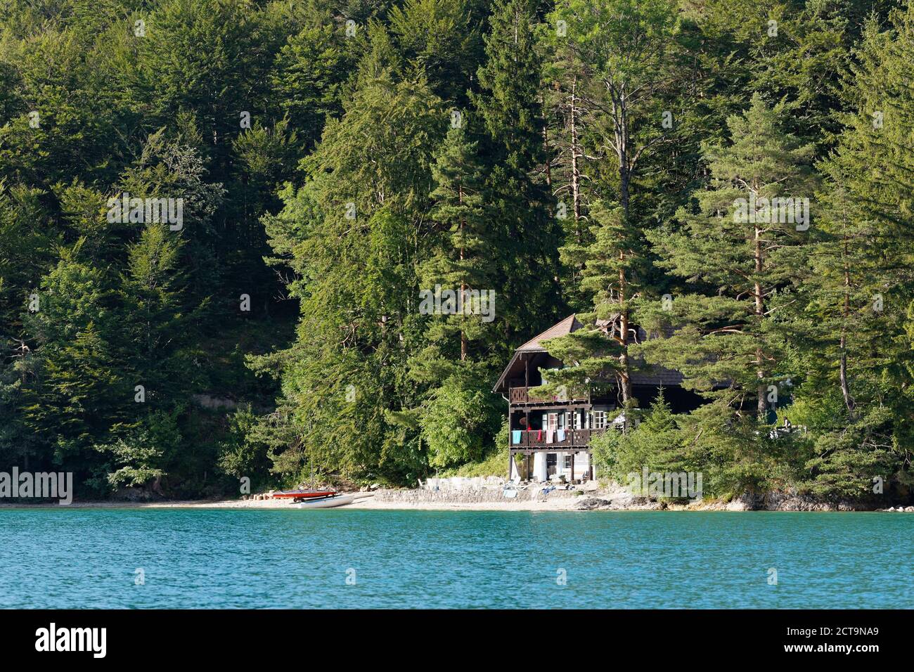 Austria, Salzburg State, Fuschl am See, Lake Fuschlsee, House Stock Photo