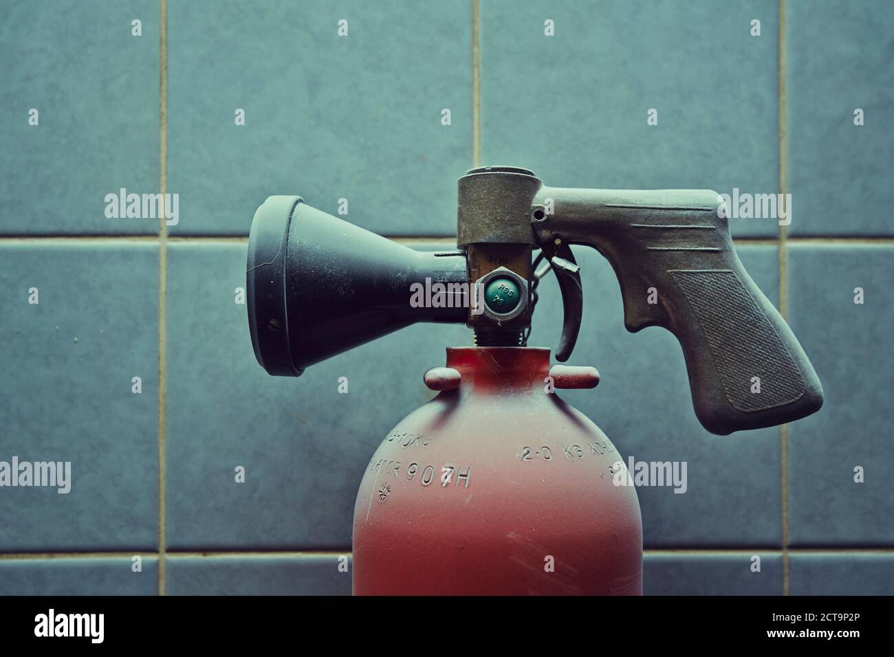 Germany, Bavaria, old fire extinguisher Stock Photo Alamy