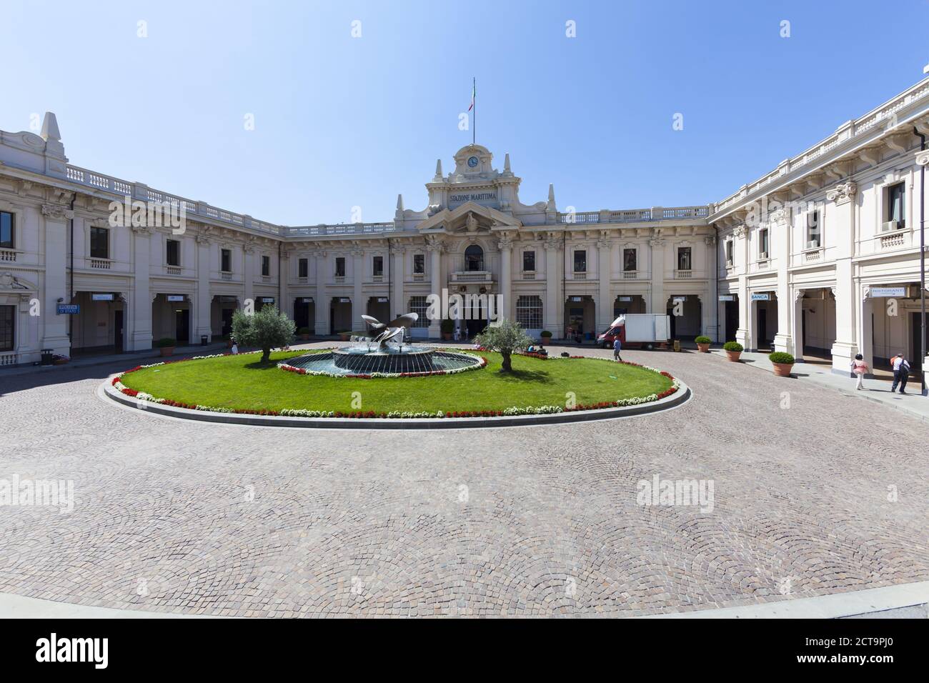 Italy, Liguria, Genoa, Stazione Marittima, Via Marinai D'Italia Stock Photo