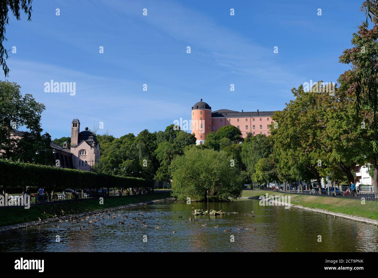 Sweden, Uppsala County, Uppsala Castle  with the Svandammen Stock Photo