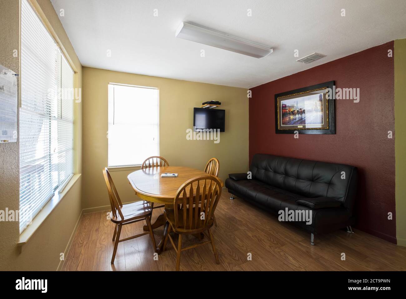 USA, Texas, Livingroom in a Vacation Home Stock Photo