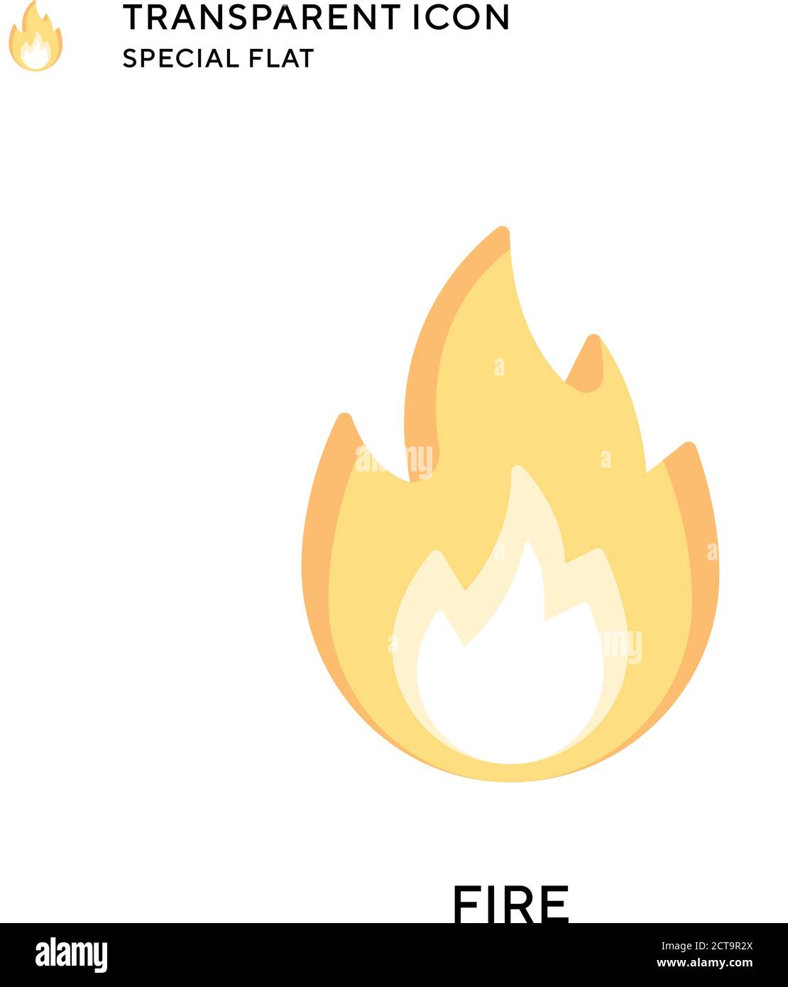 Fire vector icon. Flat style illustration. EPS 10 vector Stock Vector ...