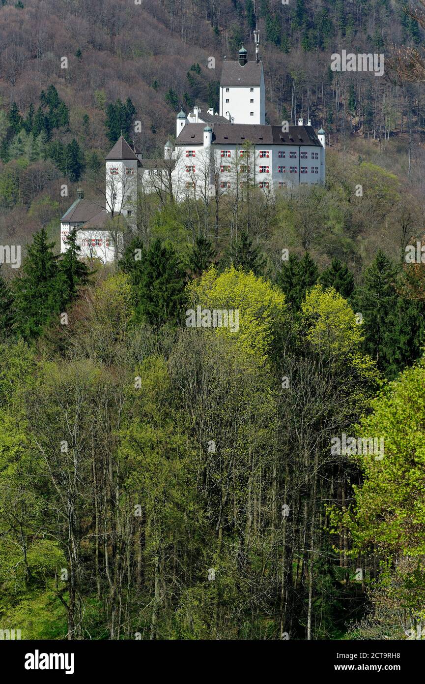 Germany, Bavaria, Chiemgau, Aschau, view to Hohenaschau castle Stock Photo