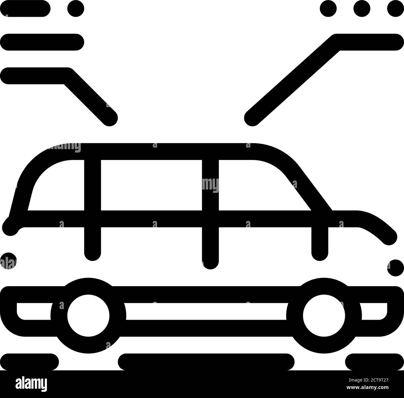 car characteristics icon vector outline symbol illustration Stock