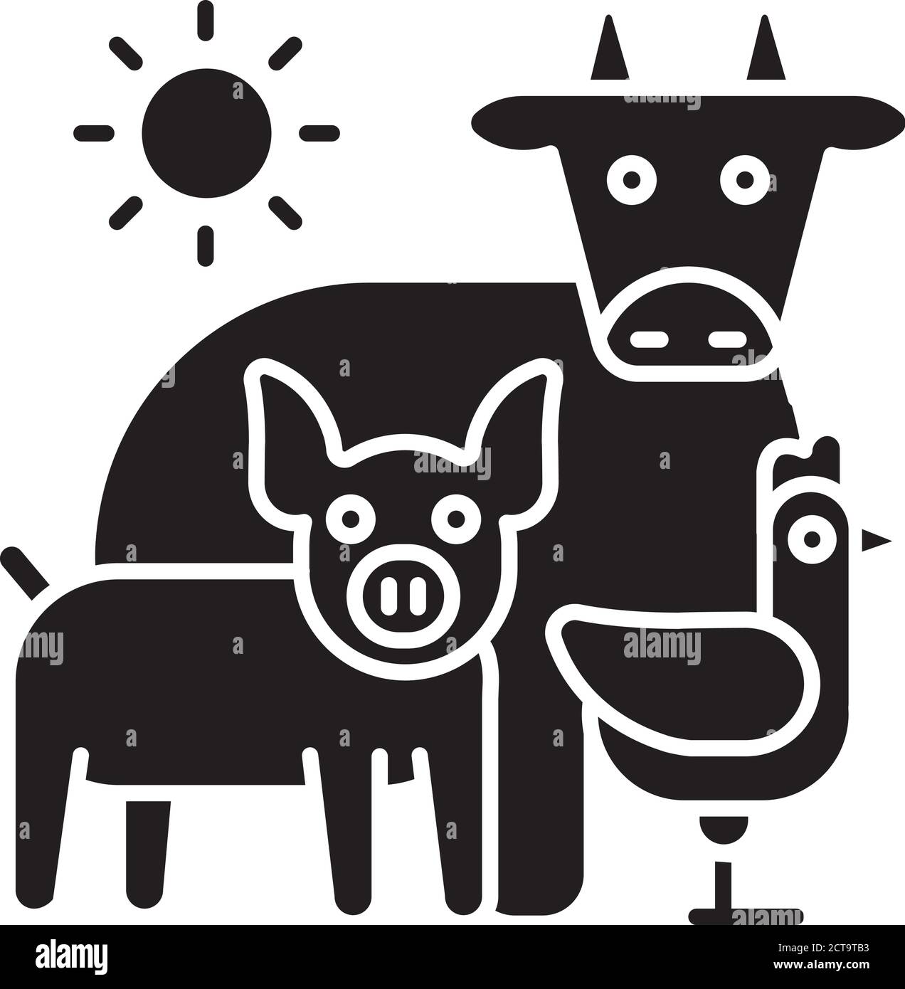 Animal husbandry black glyph icon Stock Vector Image & Art - Alamy