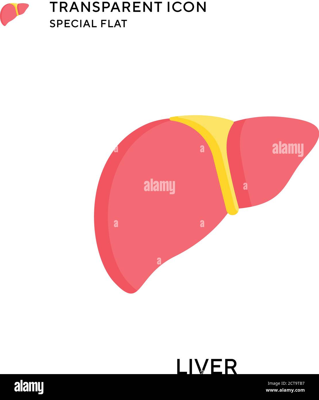 Liver vector icon. Flat style illustration. EPS 10 vector Stock Vector ...