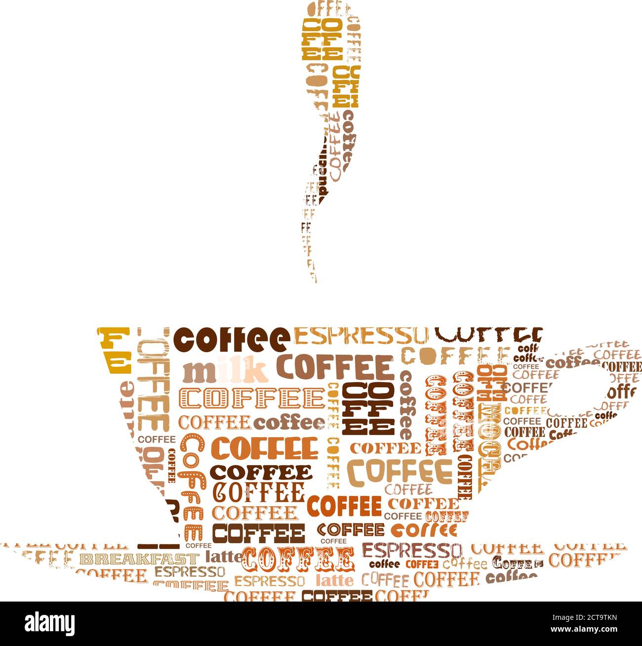 coffee design template, coffee menu, free copy space, vector Stock Vector
