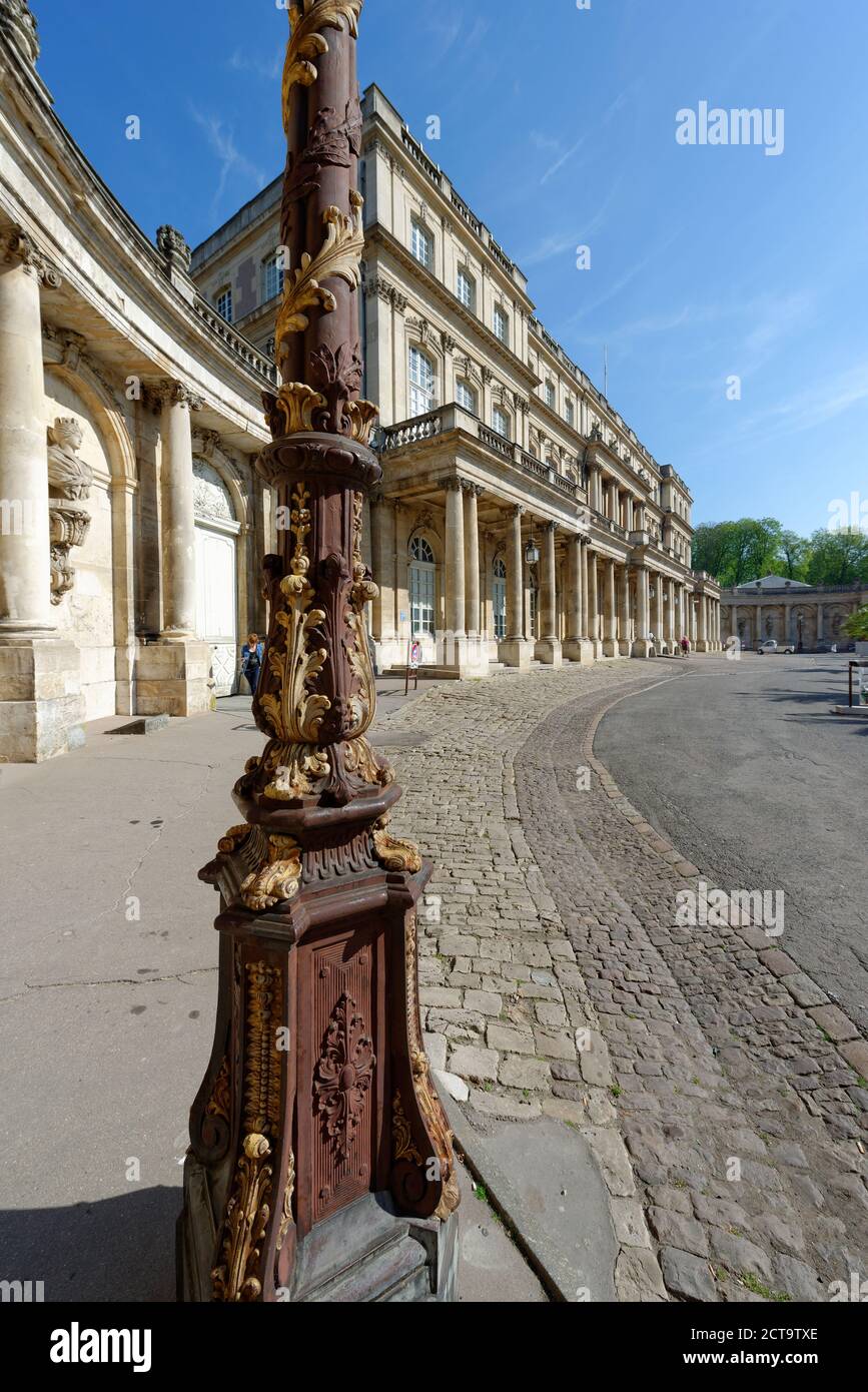 France, Lorraine, Meurthe-et-Moselle, Nancy, Palais du Gouvernement, Street lamp Stock Photo