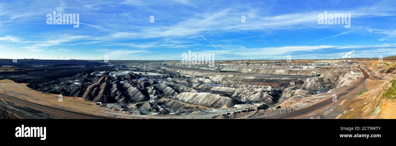 Germany, Saxony, Leipzig, Brown coal mining Stock Photo