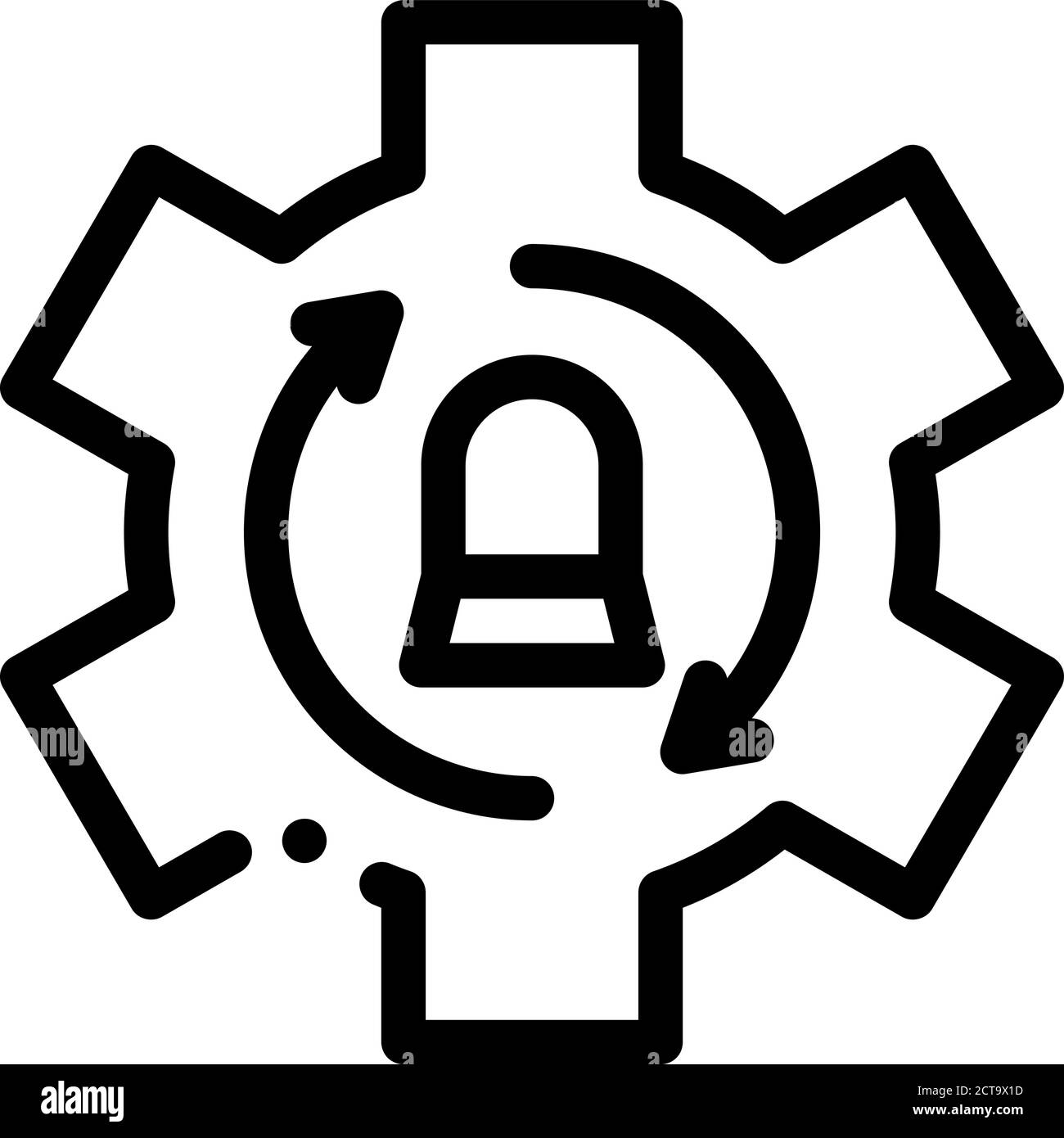 signalization code mistake working process icon vector outline ...