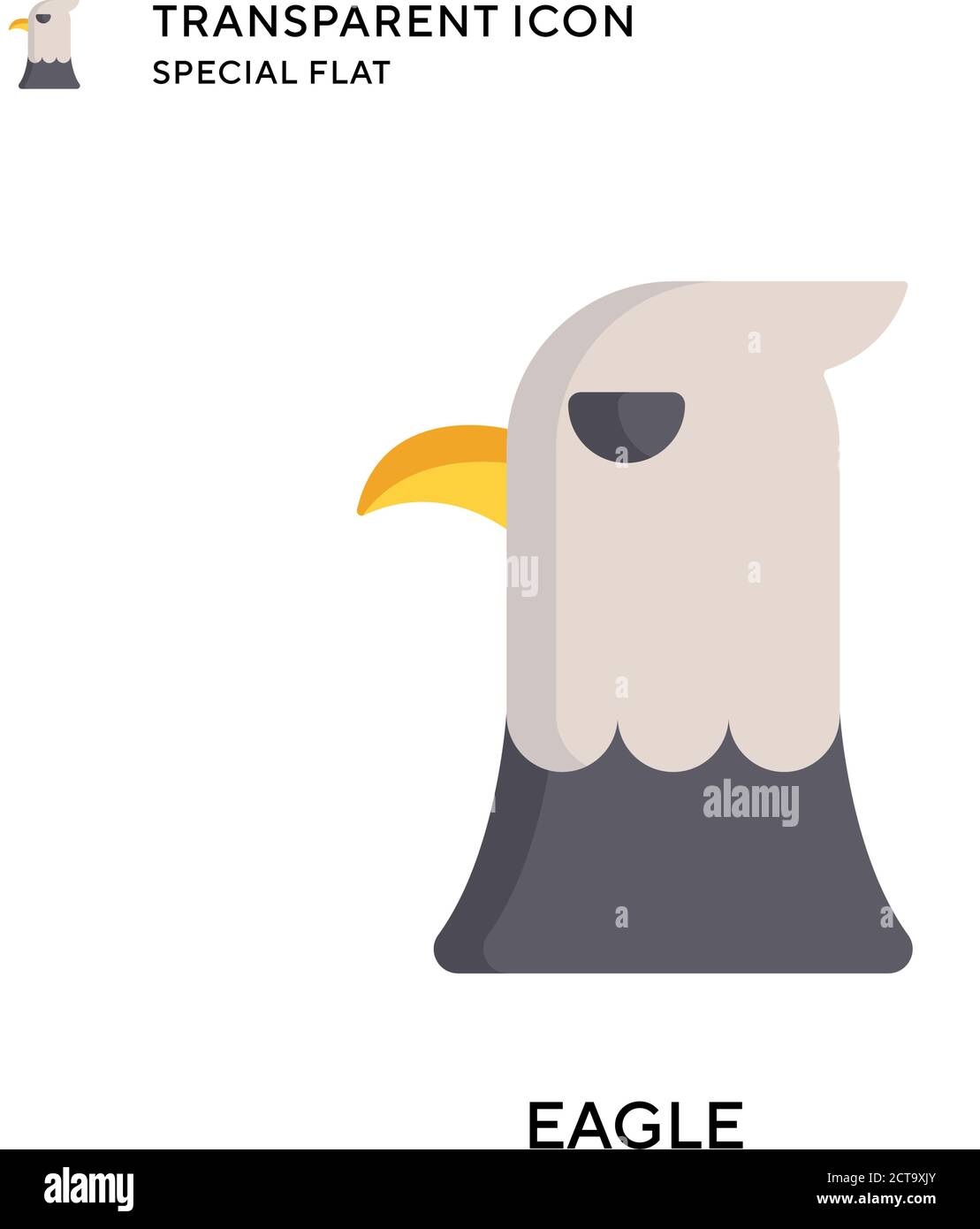 Eagle vector icon. Flat style illustration. EPS 10 vector. Stock Vector