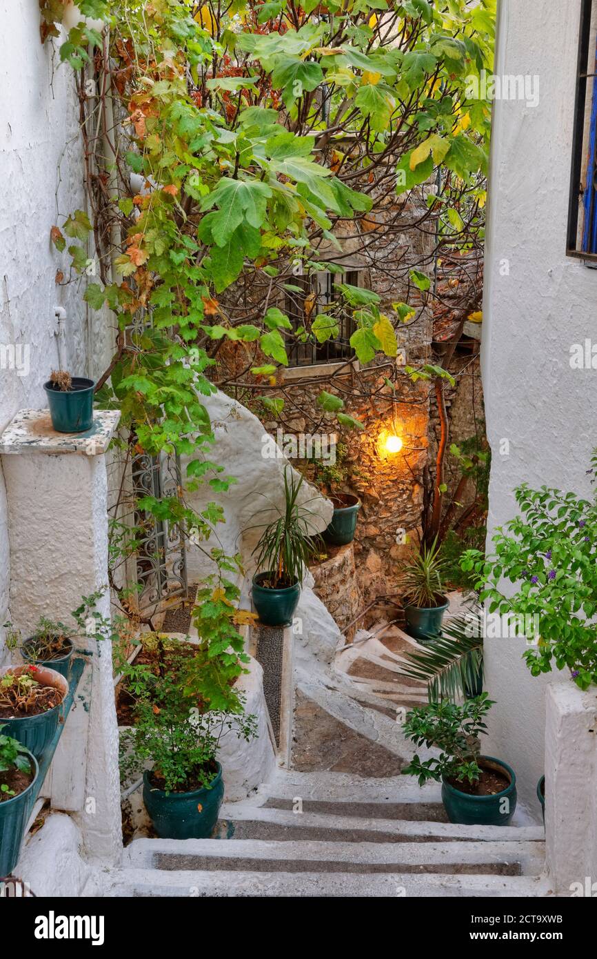 Turkey, Mugla Province, Marmaris, Picturesque stairway in the old town Stock Photo