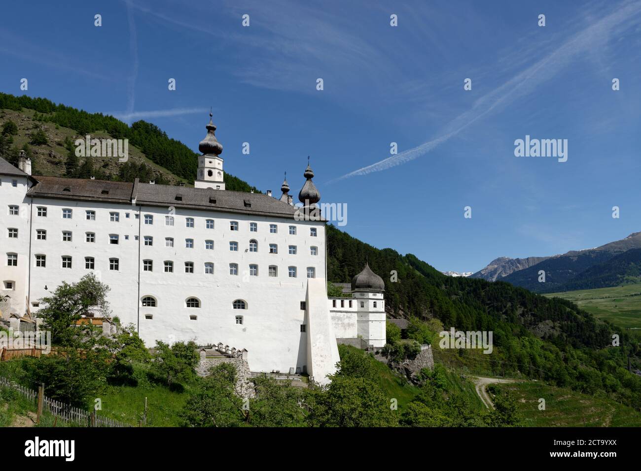 Italy, South Tyrol, Vinschgau, Burgeis, Marienberg Abbey Stock Photo