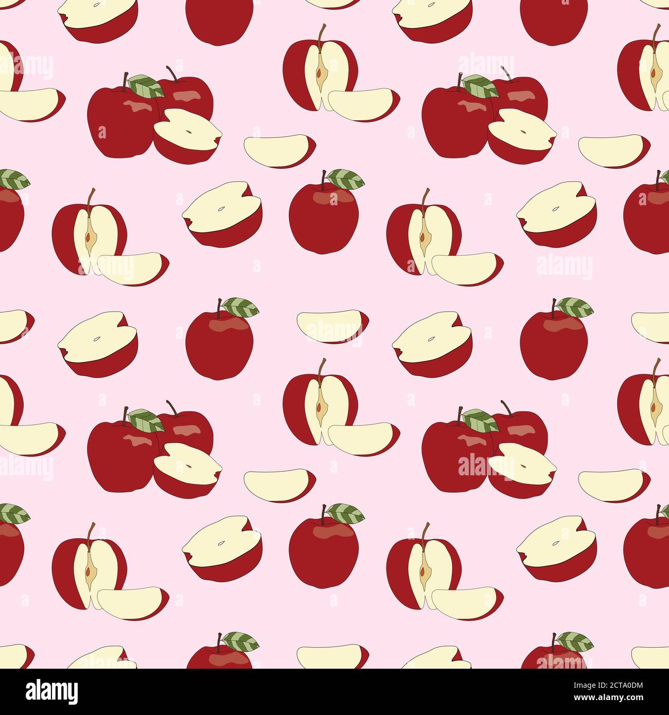 Red apples background Stock Vector Images - Alamy