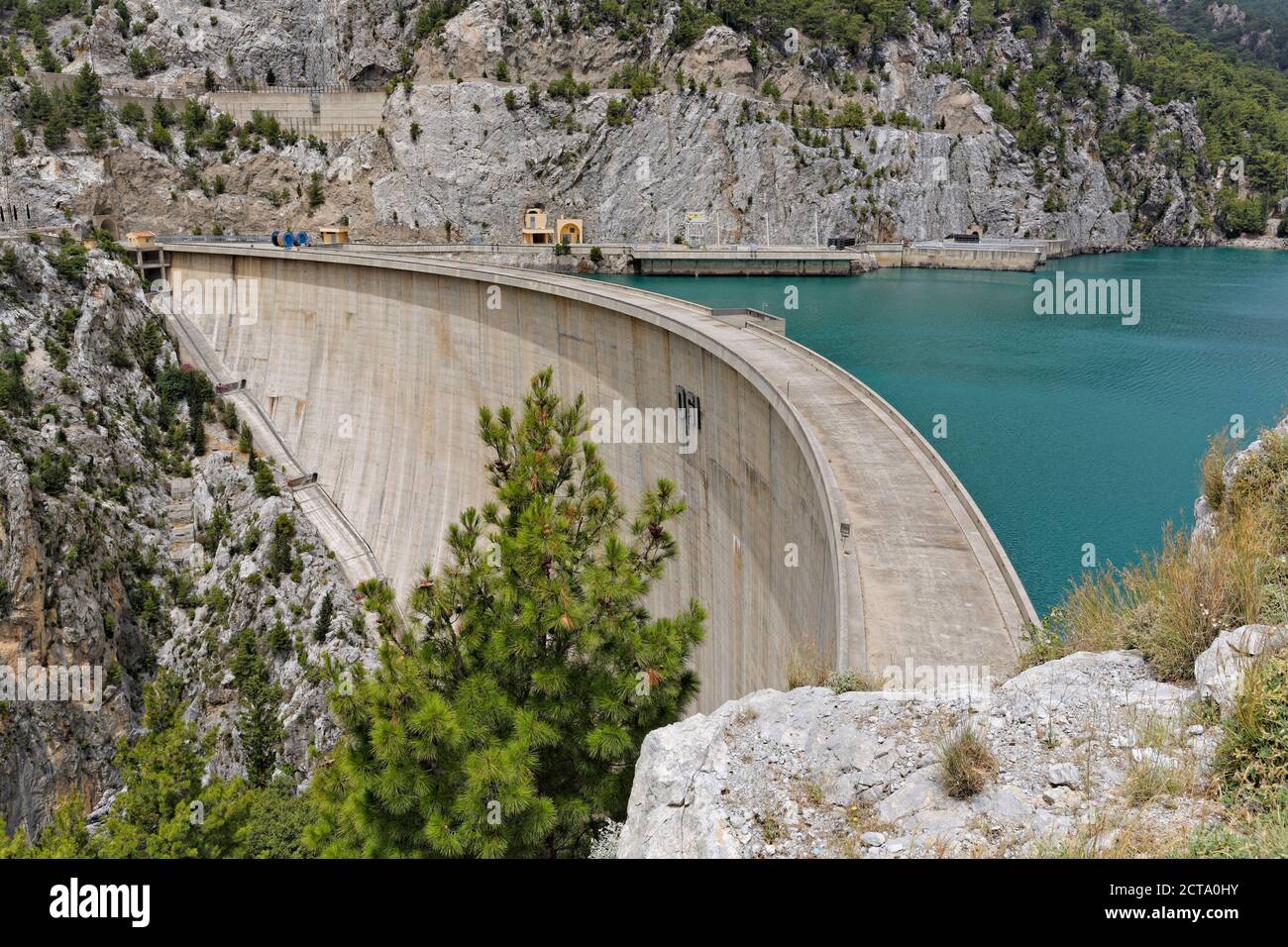 Turkey, Antalya Province, Manavgat, Oymapinar Dam Stock Photo