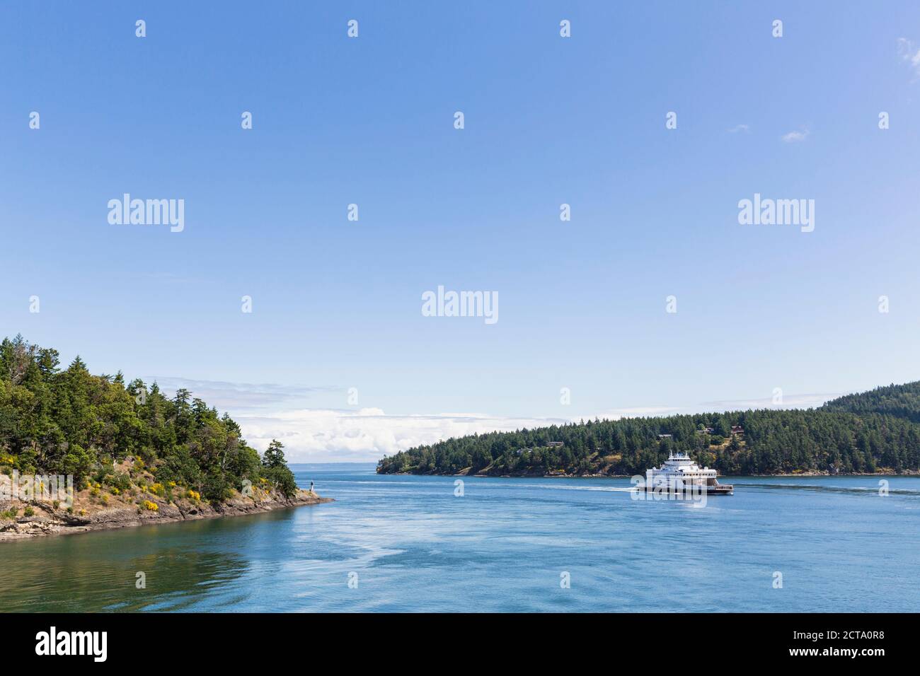 Canada, British Columbia, Vancouver Island, Ferry on the Inside Passage Stock Photo