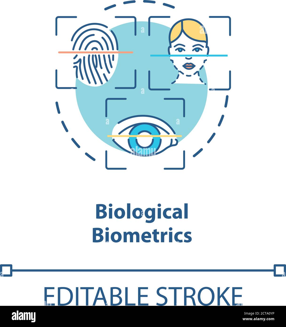 Biological biometrics concept icon Stock Vector Image & Art Alamy