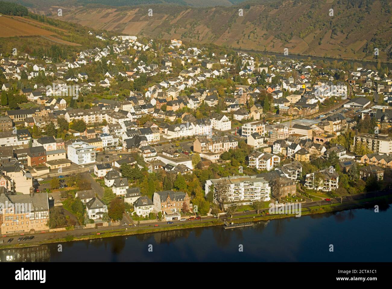 Germany, Rhineland-Palatinate, Moselle valley, Traben-Trarbach, Moselle river Stock Photo