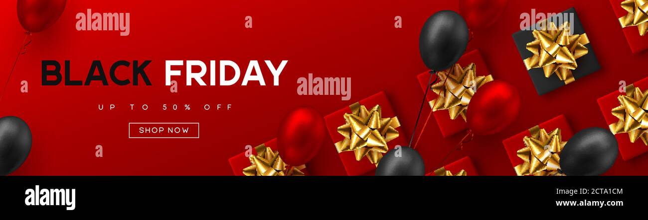 Black Friday sale banner. Stock Vector