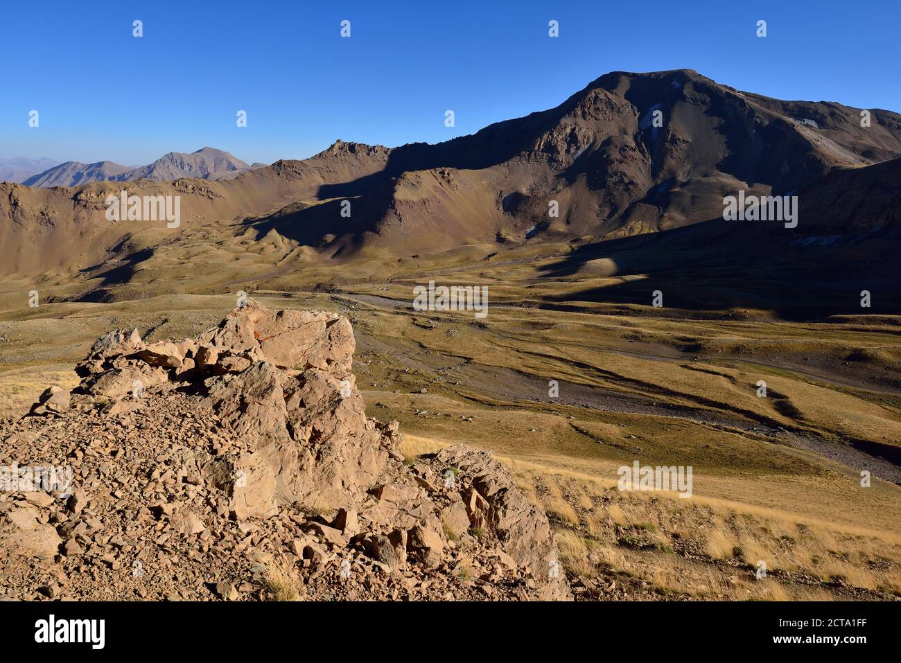 Iran, View of Alborz mountains Stock Photo