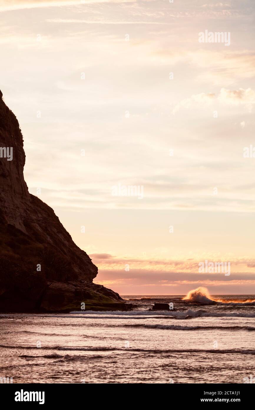 New Zealand, Sunset at Kahurangi Point Stock Photo - Alamy