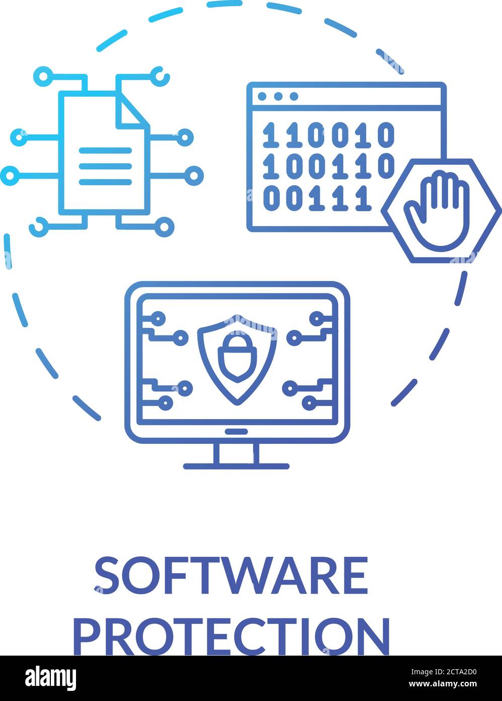 Software protection concept icon Stock Vector Image & Art - Alamy