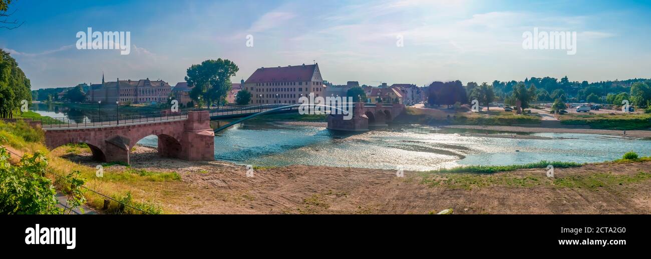 Germany, Saxony, Grimma, Poppelmann Bridge, Mulde Stock Photo