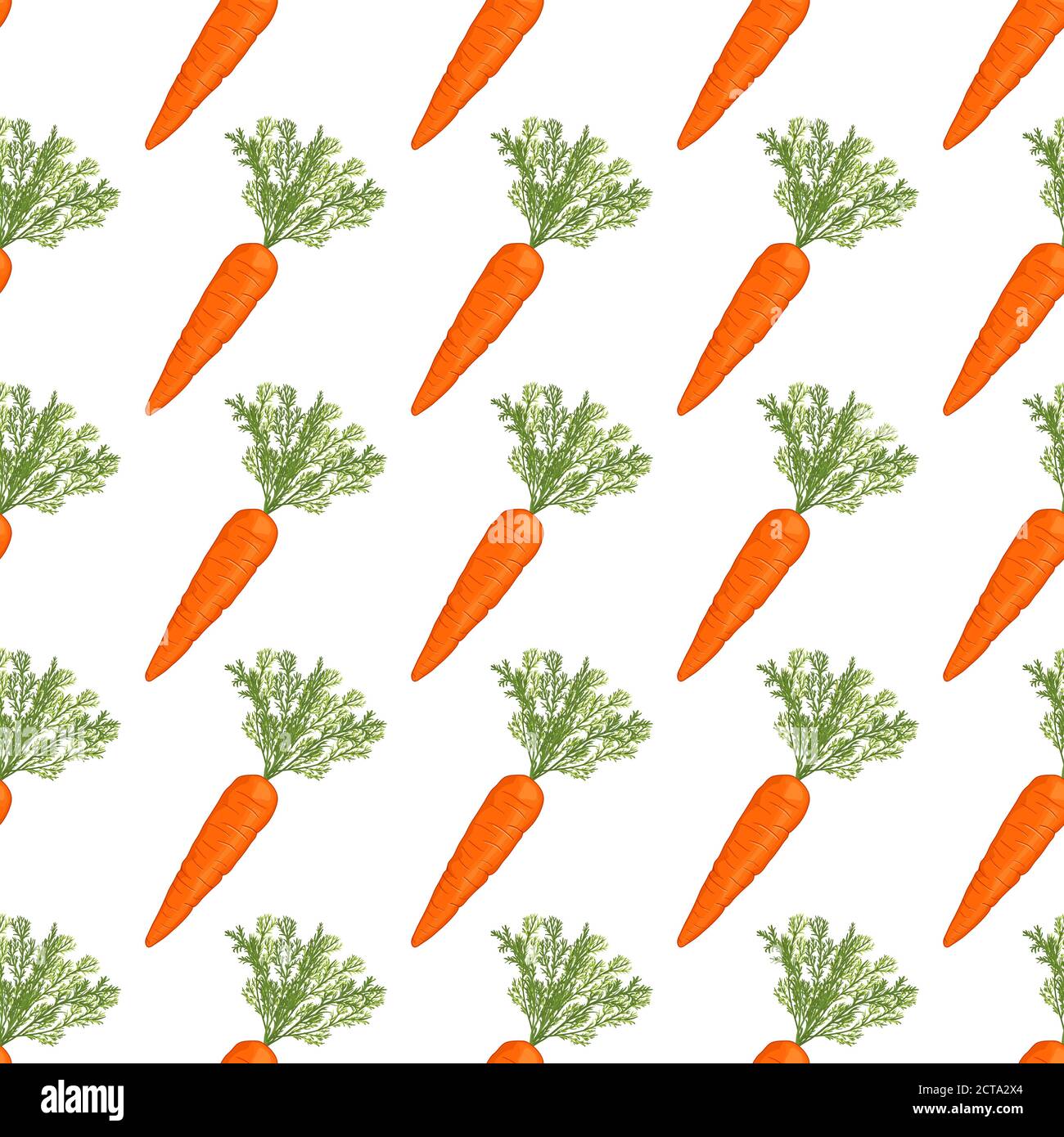 seamless pattern with carrots isol Stock Vector