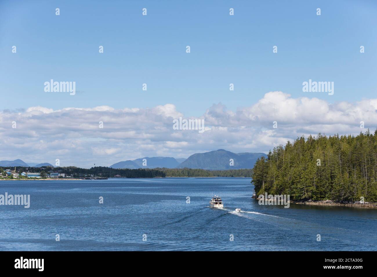 Canada, British, Columbia, Vancouver Island, Inside Passage - Port Hardy, Prince Rupert, motor yacht Stock Photo