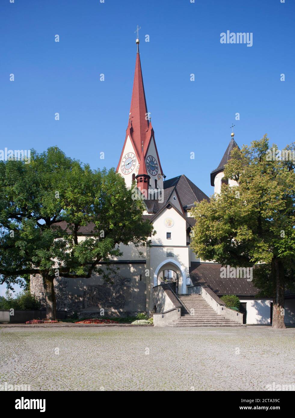 Austria,Vorarlberg, Rankweil, View of Fortified Liebfrauenbergkirche Stock Photo