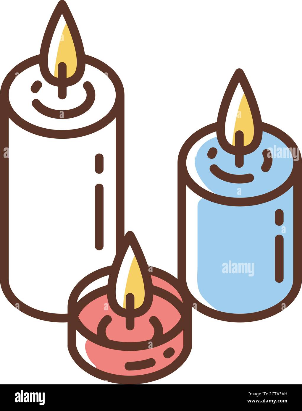 Candlelight RGB color icon Stock Vector