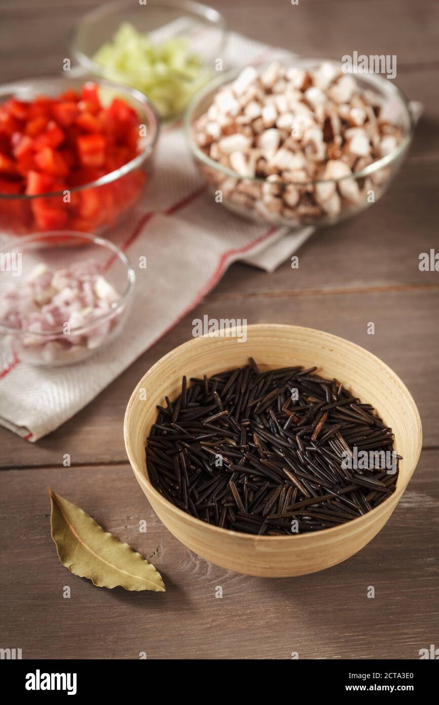 Ingredients for Wild Rice Chowder Stock Photo Alamy