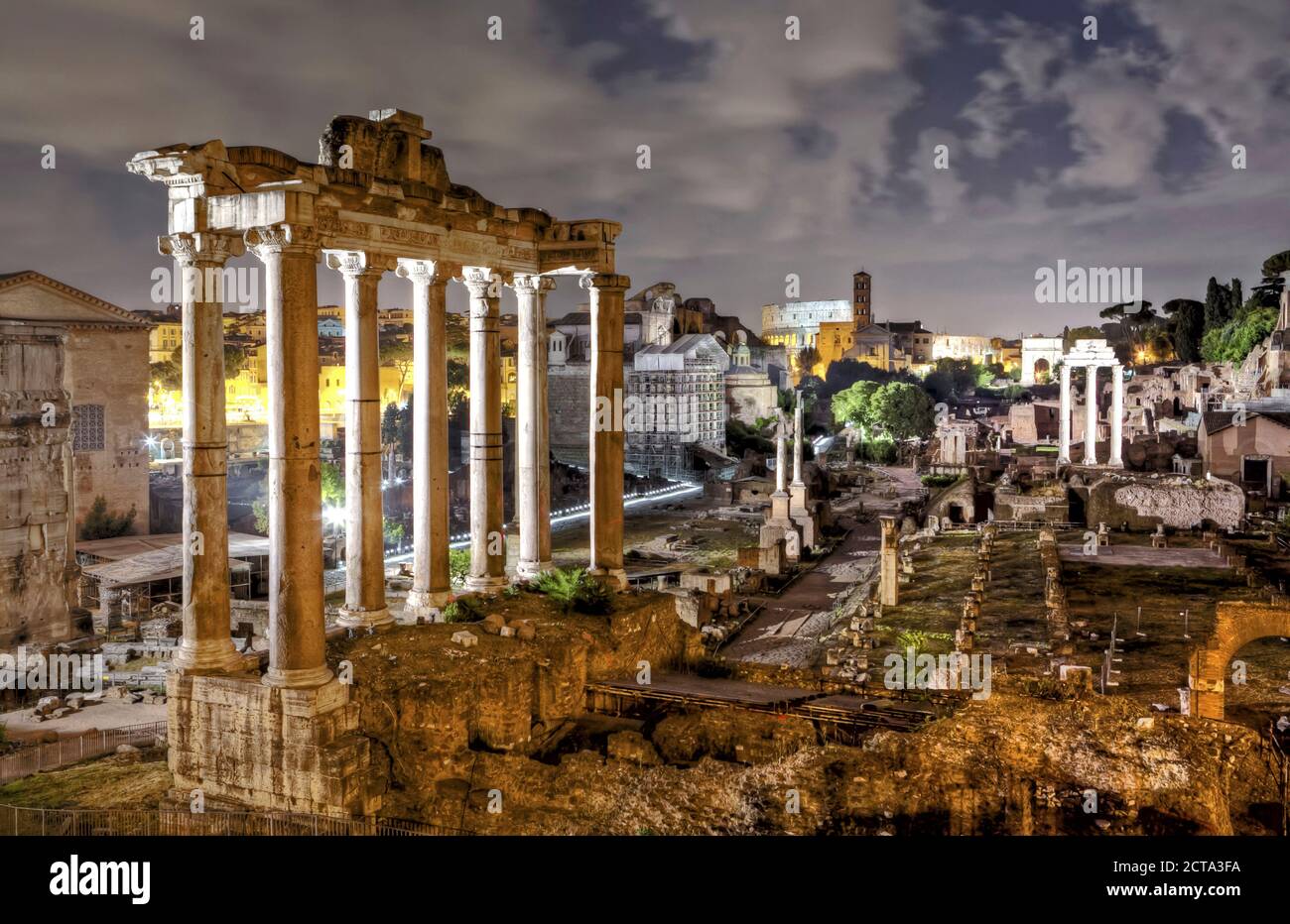 Italy, Rome, Roman Forum, Arch of Septimius Severus Stock Photo